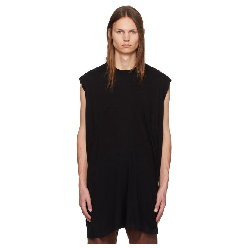 RICKOWENS 黑色 Porterville Rainino Splintered T 恤男体恤新