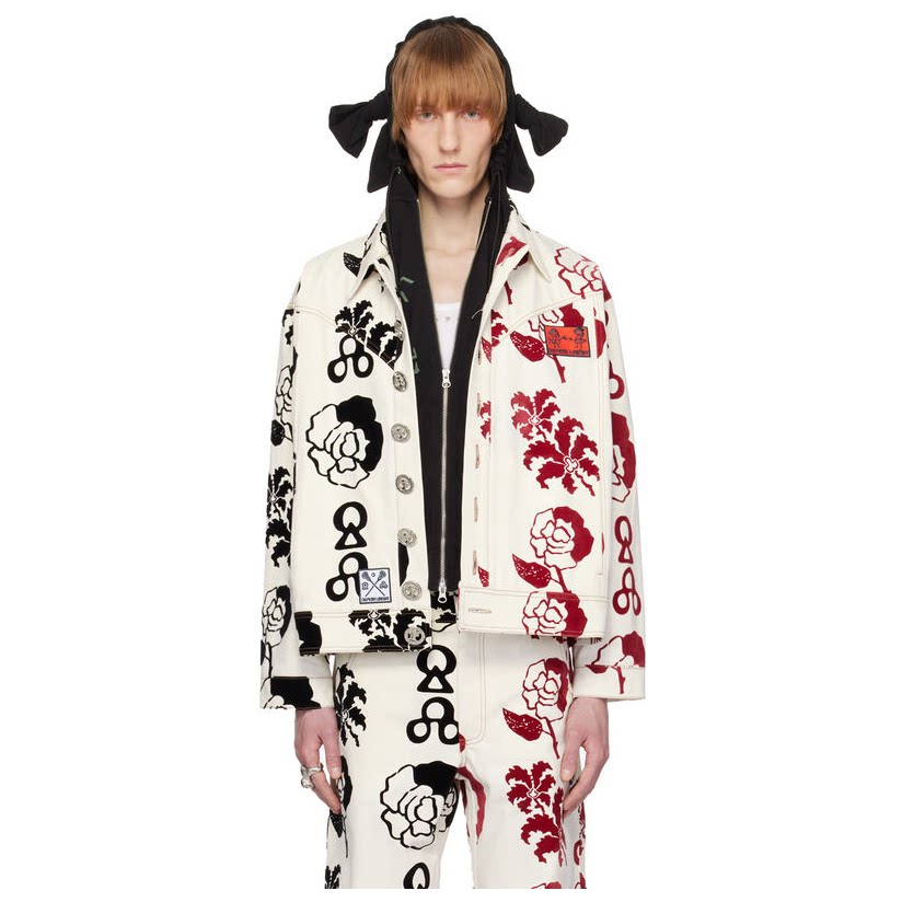 chopova lowena 灰白色 larkspur 牛仔夹克短外套男