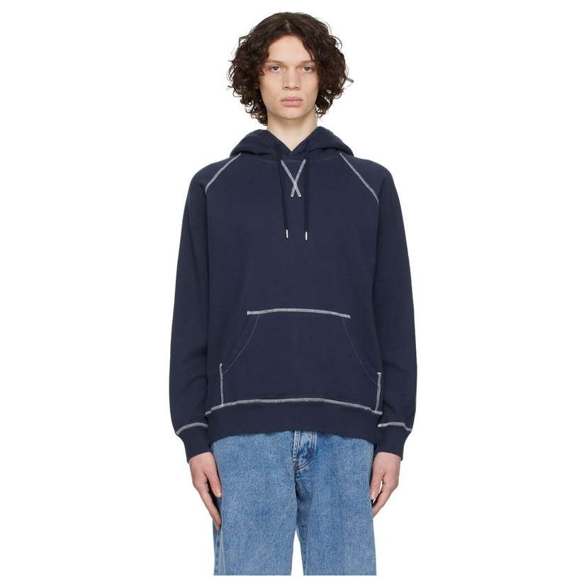 Pop Trading Company 海军蓝 Contrast 连帽卫衣男