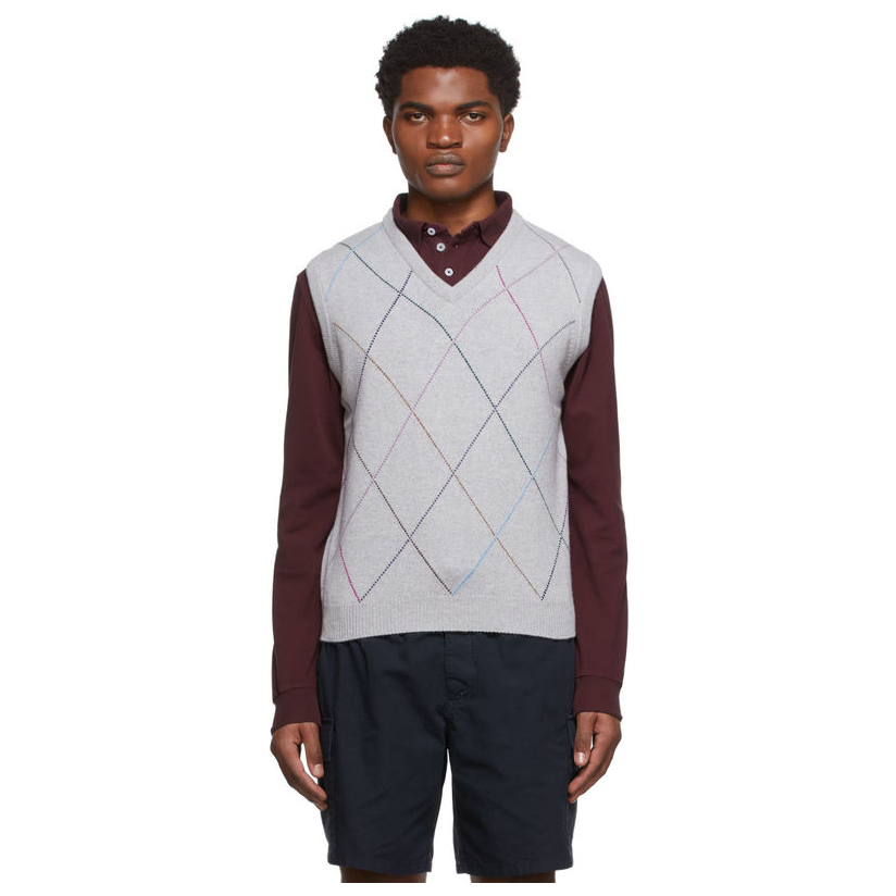 noah nyc 灰色 羊毛马甲男