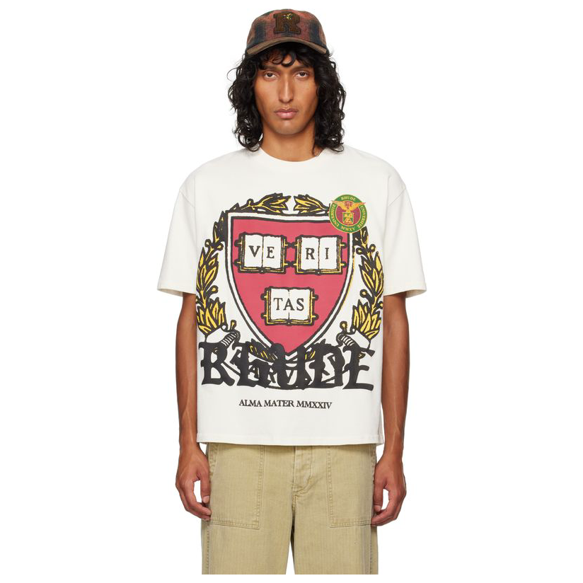 Rhude 白色 Runway Plaque T 恤男