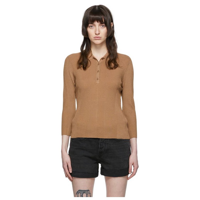 rag  bone 瑞格布恩 棕色 pacey polo 衫女