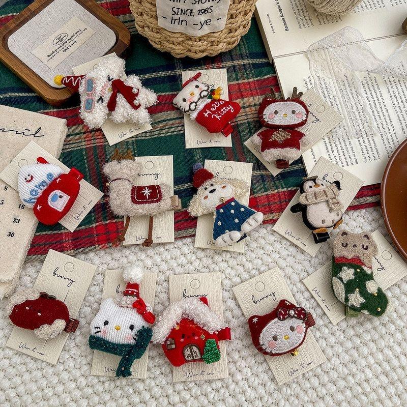 满88包邮圣诞卡通毛绒kt猫儿童