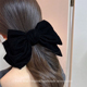 亮闪闪 黑色亮片丝绒高级感偏光三层蝴蝶结高档高端发饰发夹头饰
