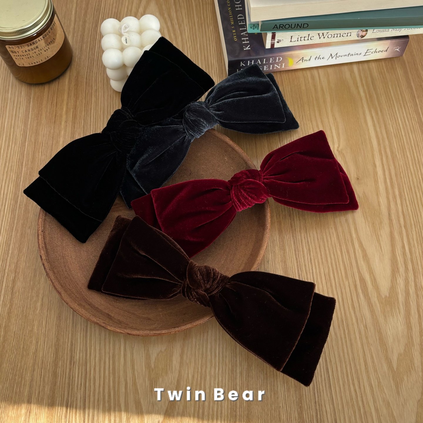 甜美复古高端新款黑丝绒蝴蝶结