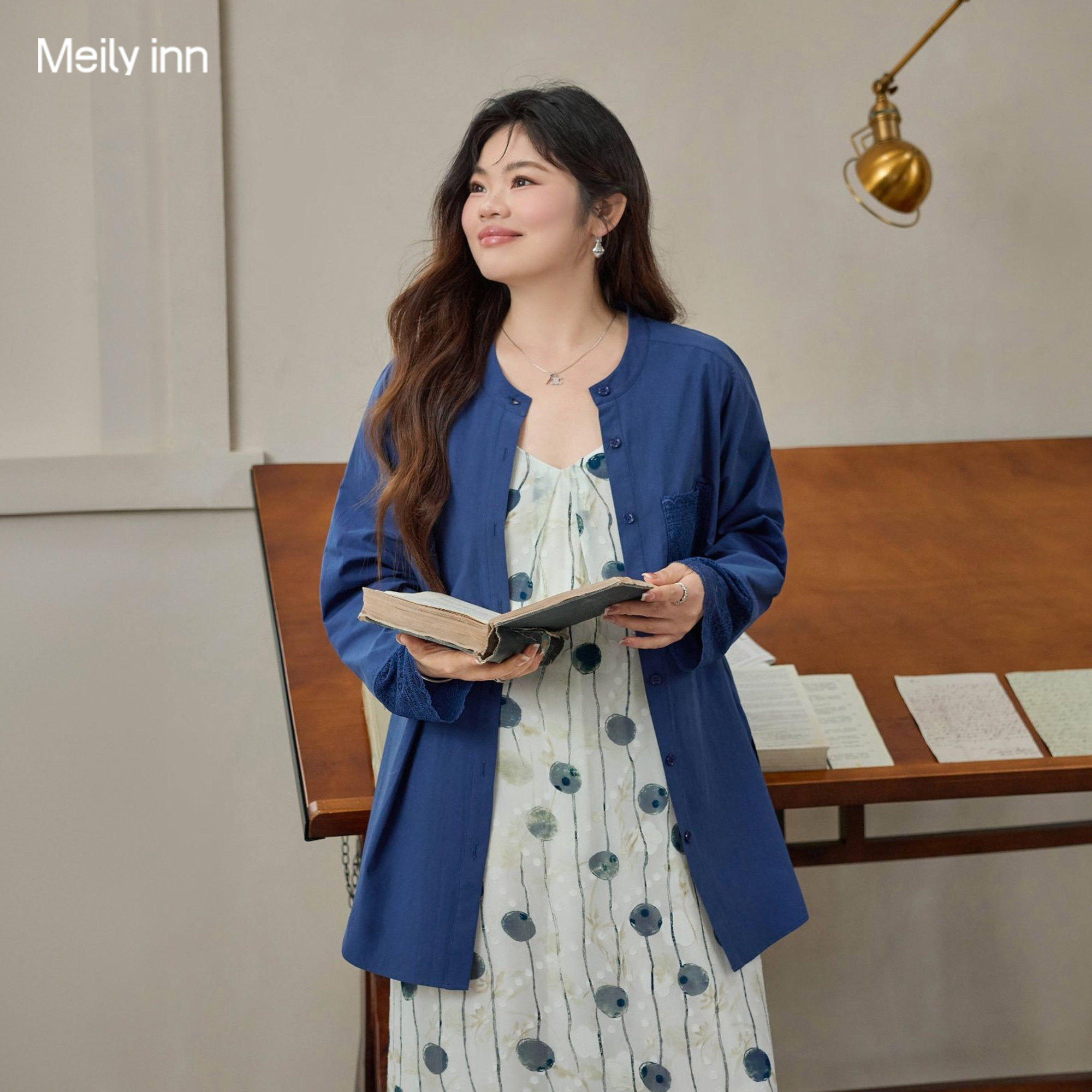 美丽客栈全棉衬衫通勤高级