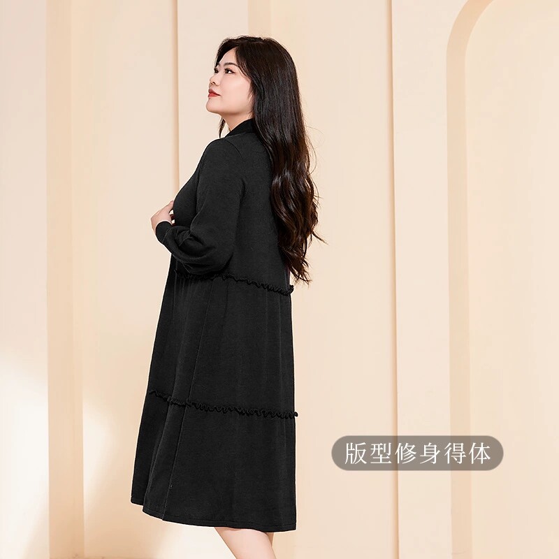 冬季美丽客栈紫葡萄连衣裙