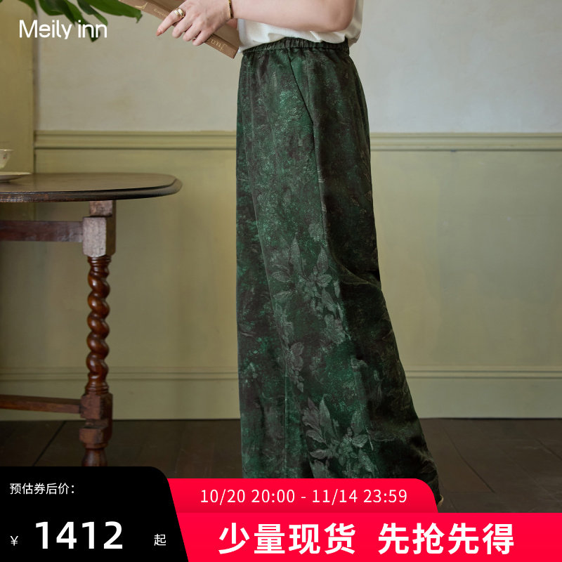 高级感复古印花西服裤