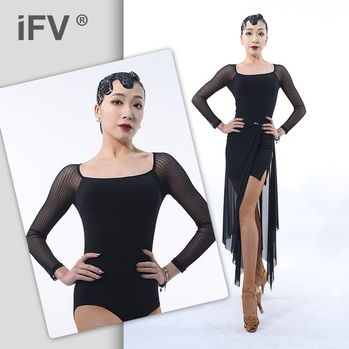 IFV女士长袖露背连体衣新款8.8折