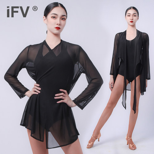 IFV网纱两穿拉丁舞练功飘逸