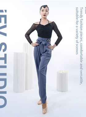 拉丁摩登舞蹈裤IFV伊芙唯改款高腰花苞成人薄款上市国标宝藏女裤