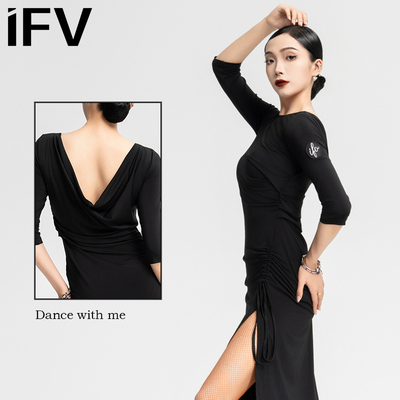 IFV教师练功服抽绳露背显瘦