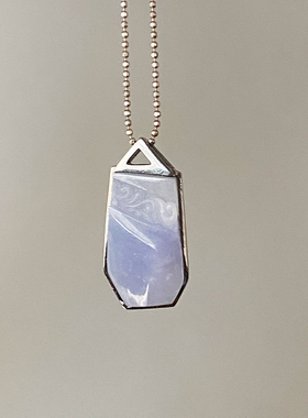 杜工原创现代美学与传统缅甸翡翠几何设计款钛金见光不死紫色吊坠