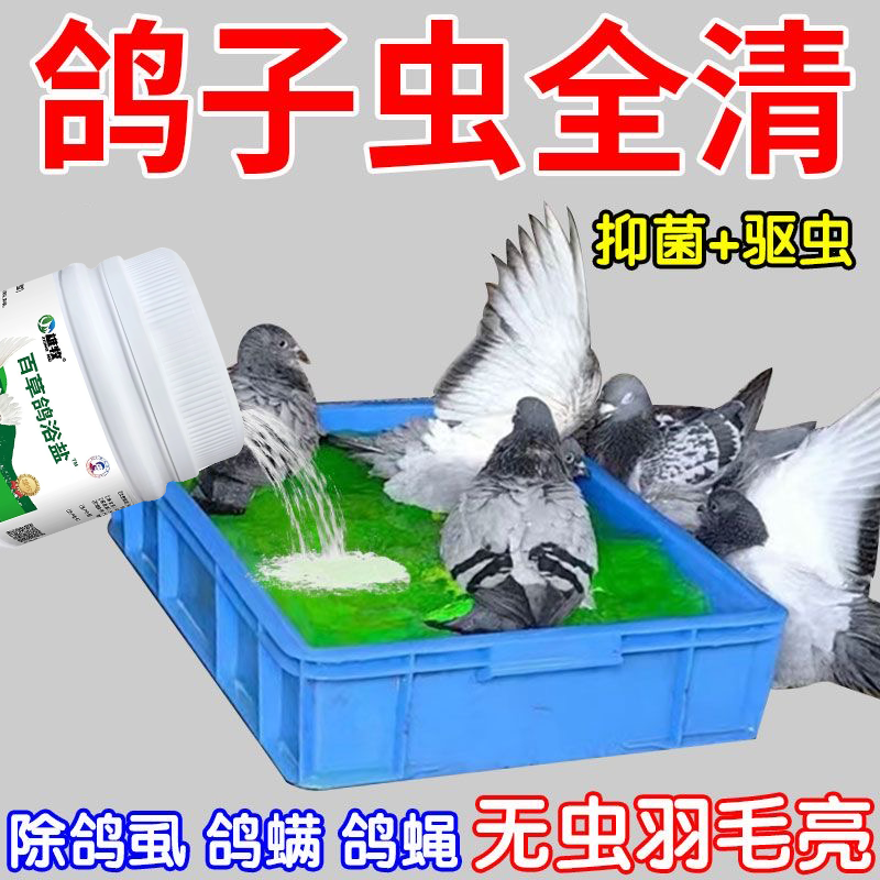 鸽子洗澡驱虫药专用药鸟用沐浴盐除体外寄生虫羽虱洗澡杀菌除臭药
