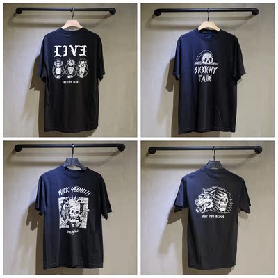 skechy tank潮流短袖T恤2019夏季新款 街头涂鸦 个性时尚印花