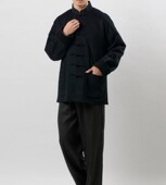 外套加大码 木真鸟秋冬传统唐装 加厚羊绒高档礼服爸爸中式 长袖 男士