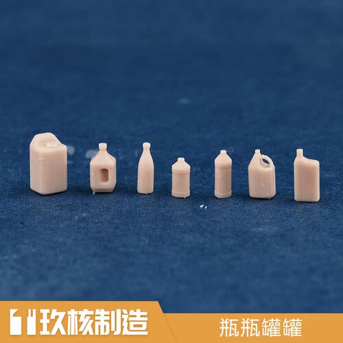玖核制造 1/64油桶机油桶瓶瓶罐罐模型汽车油桶模型车库场景配件