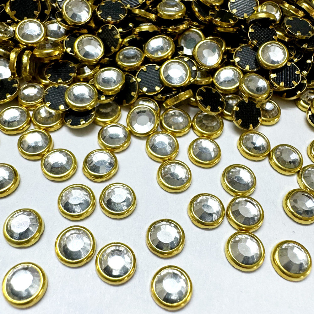 金属边烫钻白色国A包边烫钻/烫图/包边钻/DIY鞋饰/服饰/包边烫钻