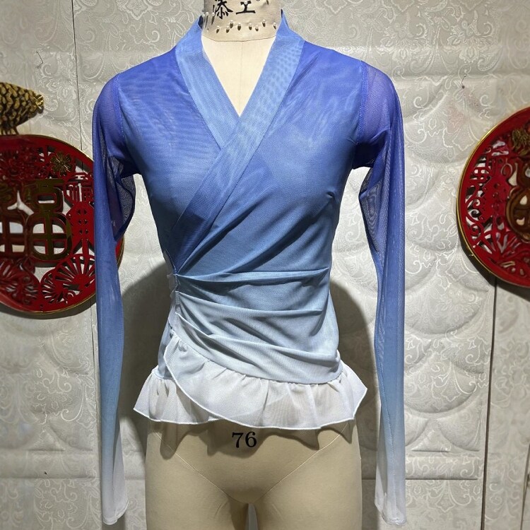 朝鲜族舞蹈练功服上衣班服女上衣古典舞身韵纱衣艺考表演民族民间