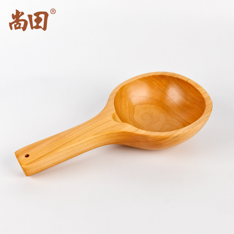 尚田实木沐浴水瓢木勺spa水舀子美容院宝宝木桶用木瓢木质葫芦瓢