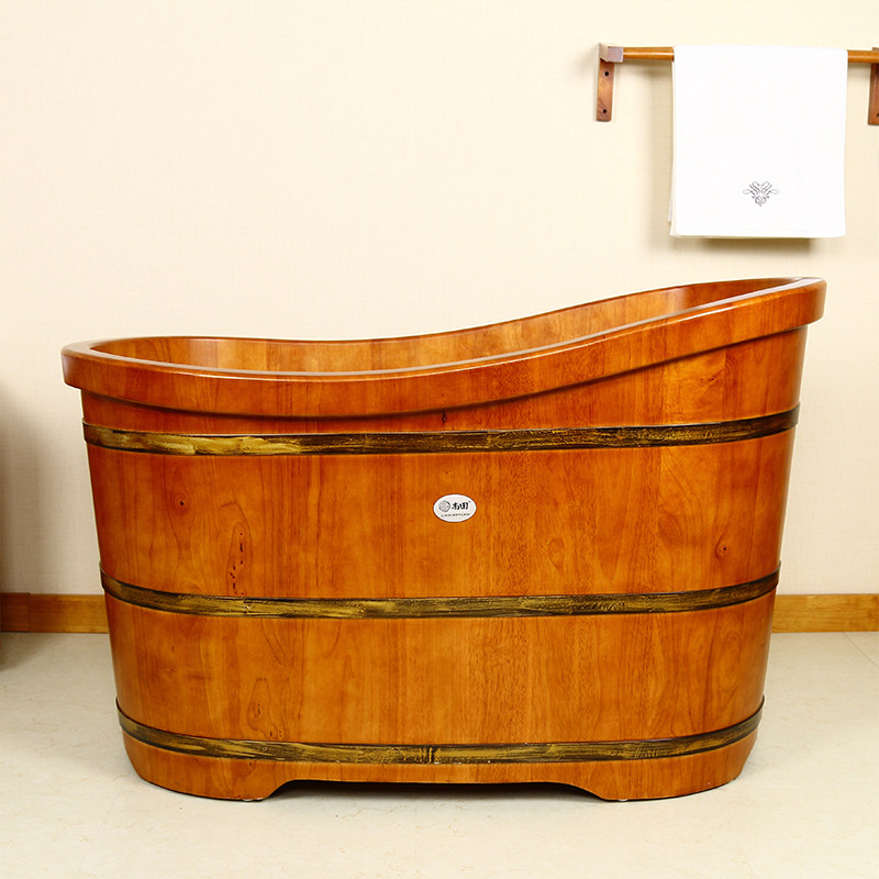 实木尚田成人沐浴桶橡木泡澡1米2