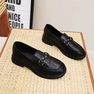 时尚 英伦风小皮鞋 乐福鞋 女2025春秋新款 百搭 百搭软皮软底通勤单鞋