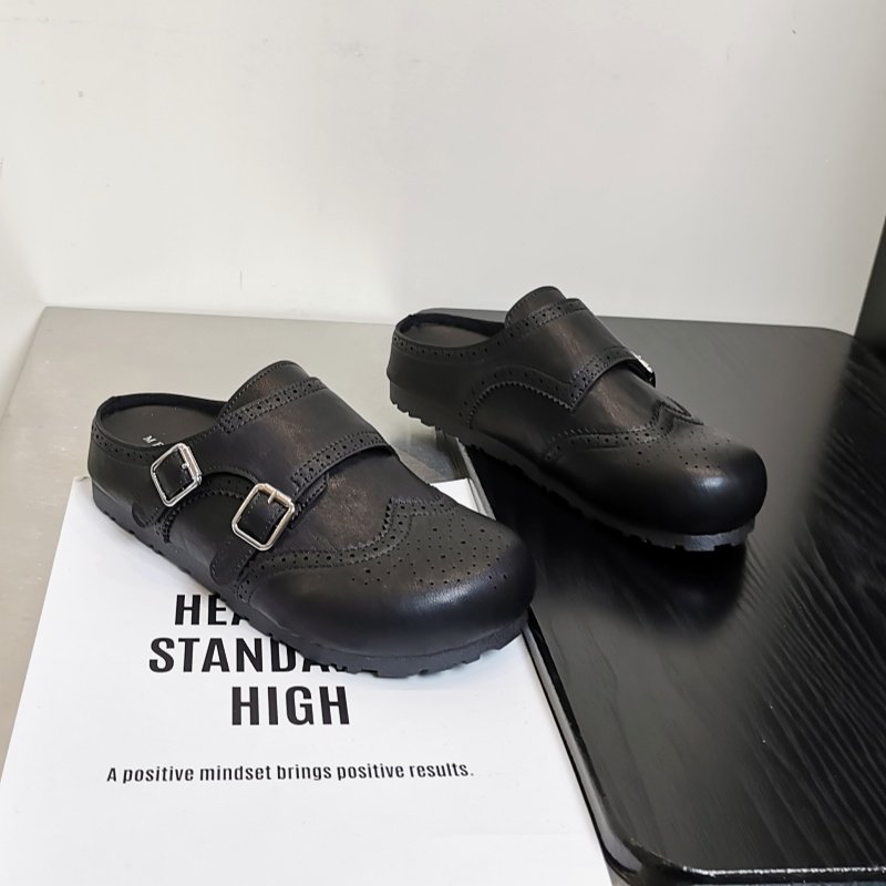 复古雕花包头半拖女外穿2026新款休闲舒适一脚蹬懒人鞋英伦风单鞋,女鞋,穆勒鞋,淘宝优惠券,粉丝福利购,淘宝优惠卷