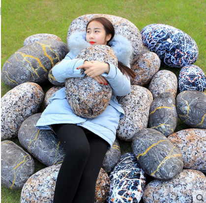 mdh创意仿真石头抱枕整人搞怪