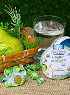 美国进口零食糖果Torie & Howard 梨肉桂味水果硬糖小铁罐礼盒57g