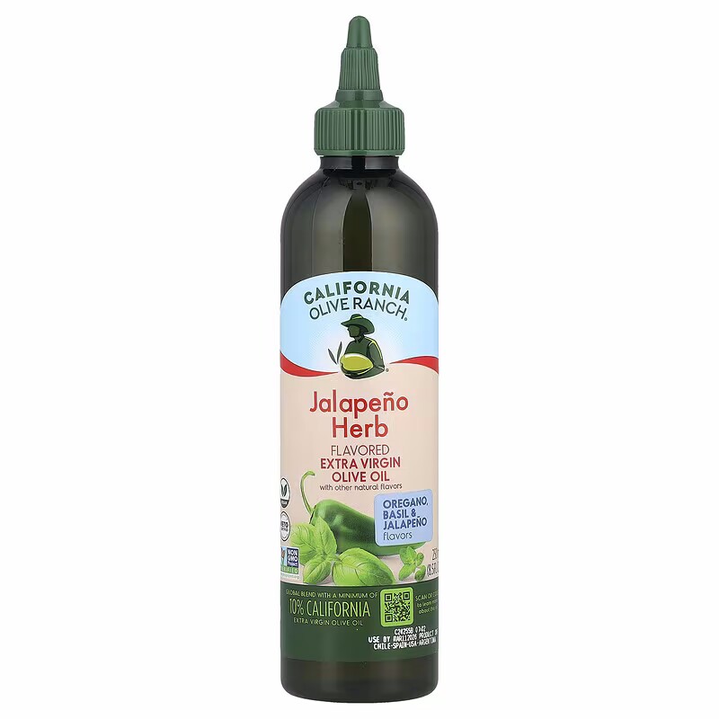 美国California Olive Ranch 特级初榨橄榄油蒜香胡椒食用油500ml