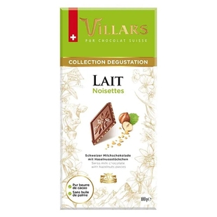 瑞士进口零食品 Villars维拉斯 杏仁牛奶巧克力排块 33%可可 100g
