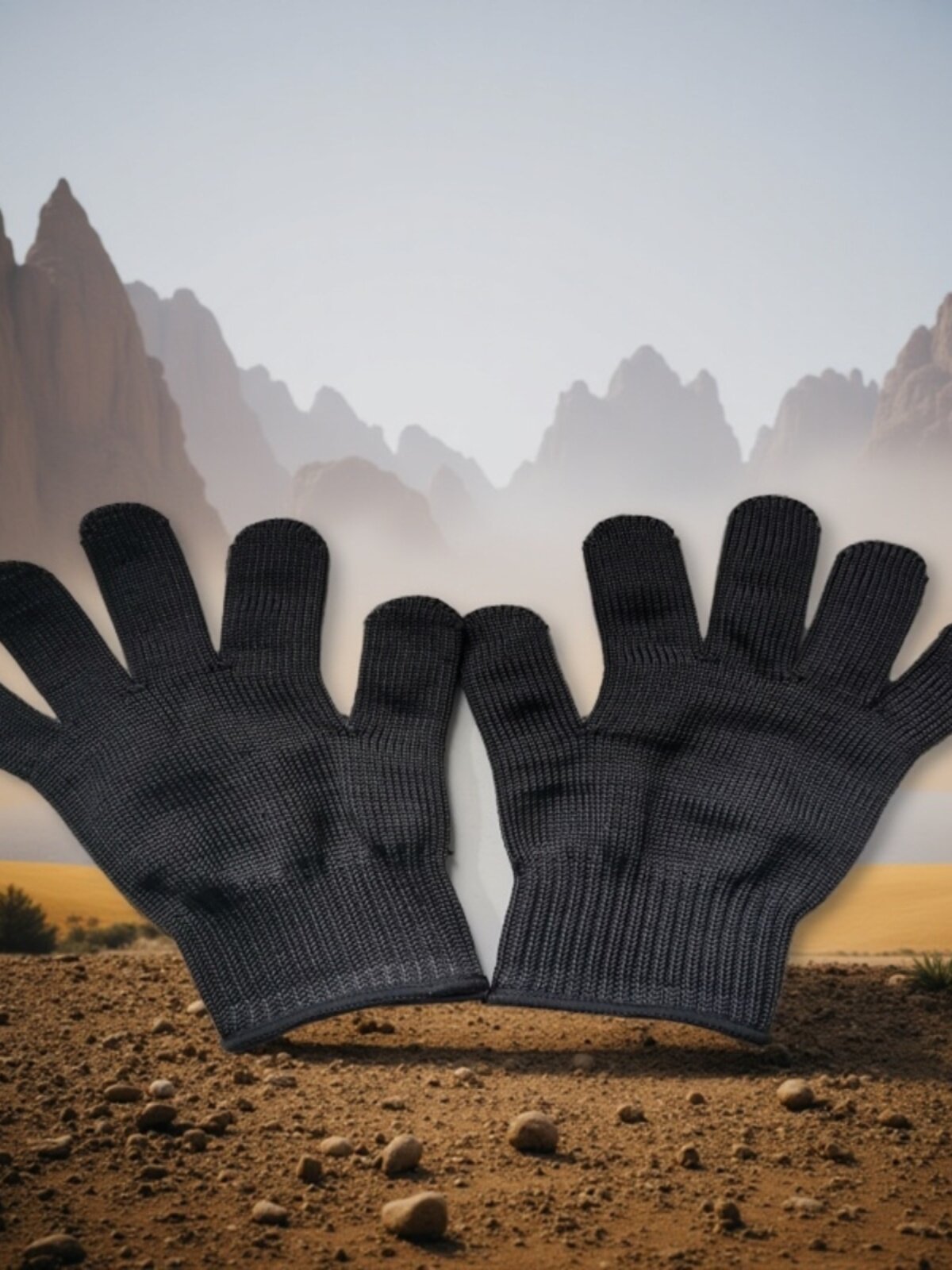 HIGH-STRENGTH WIRE-CLAD STEEL WIRE SECURITY HARDWARE CATCH UP COASTAL DEFENSE CUT WEAR-RESISTANT BREATHABLE DIRT-RESISTANT ANTI-CUT LABOR PROTECTION BLACK GLOVES