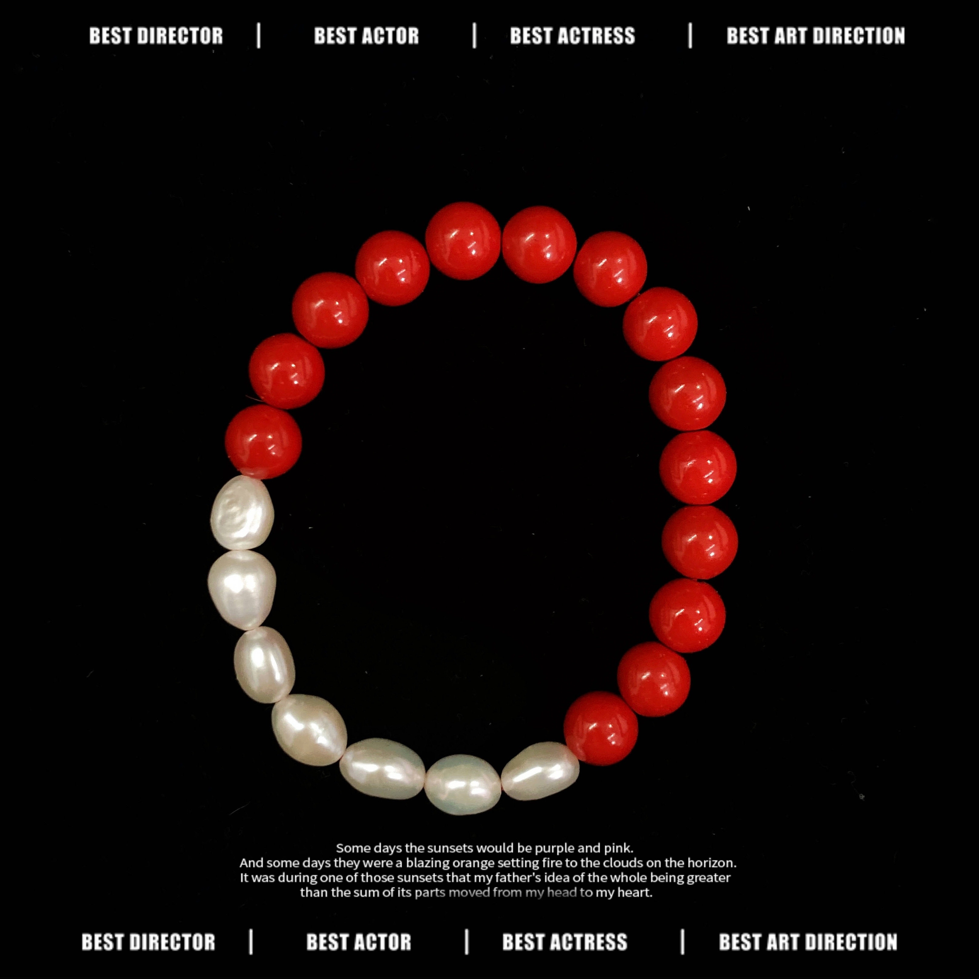 天然真朱砂手串原矿高纯度红砂巴洛克珍珠手链九紫离火新中式女士