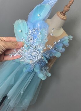 小红书原版儿童舞台演出服焕蝶剧目酉鸡出辰鹤舞蝴蝶舞定做舞蹈服