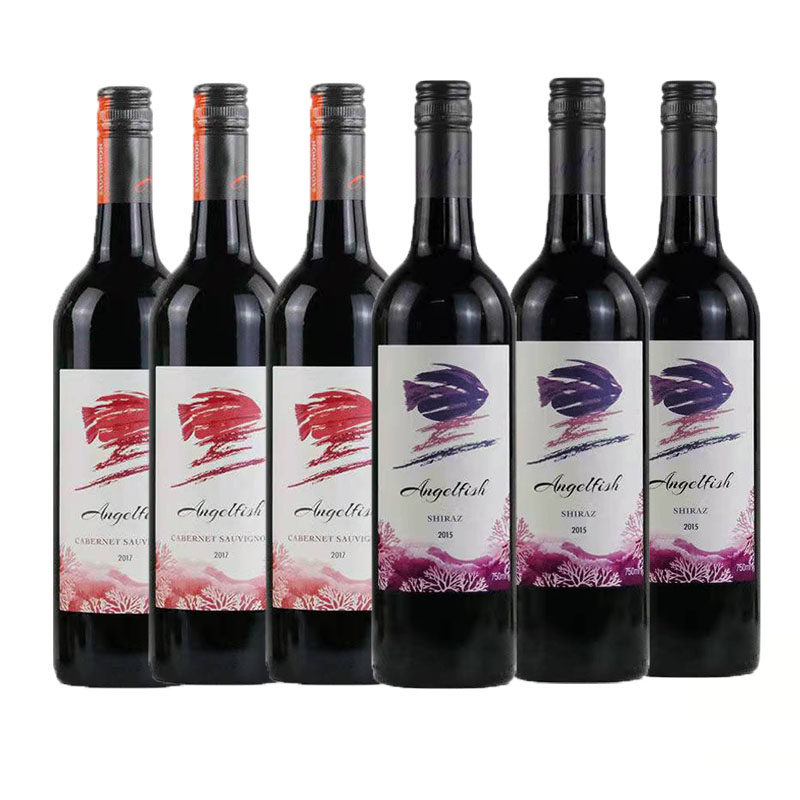特价澳大利亚进口澳洲天使画像加本力 西拉干红葡萄酒750ml单瓶装
