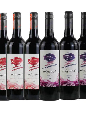 特价澳大利亚进口澳洲天使画像加本力 西拉干红葡萄酒750ml单瓶装