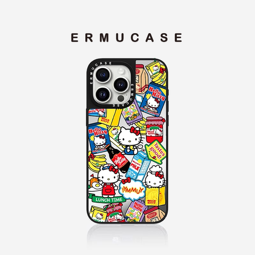ERMUCASE二木青山《KITTY'S GOODIES》凯蒂的零食 适用于iPhone16ProMax/16Pro/15ProMax/15Pro苹果手机壳