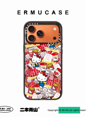（13-17 Series）ERMUCASE THANK YOU凯蒂贴纸适用于苹果iPhone17ProMax/17Pro/Air/16ProMax15Pro磁吸手机壳