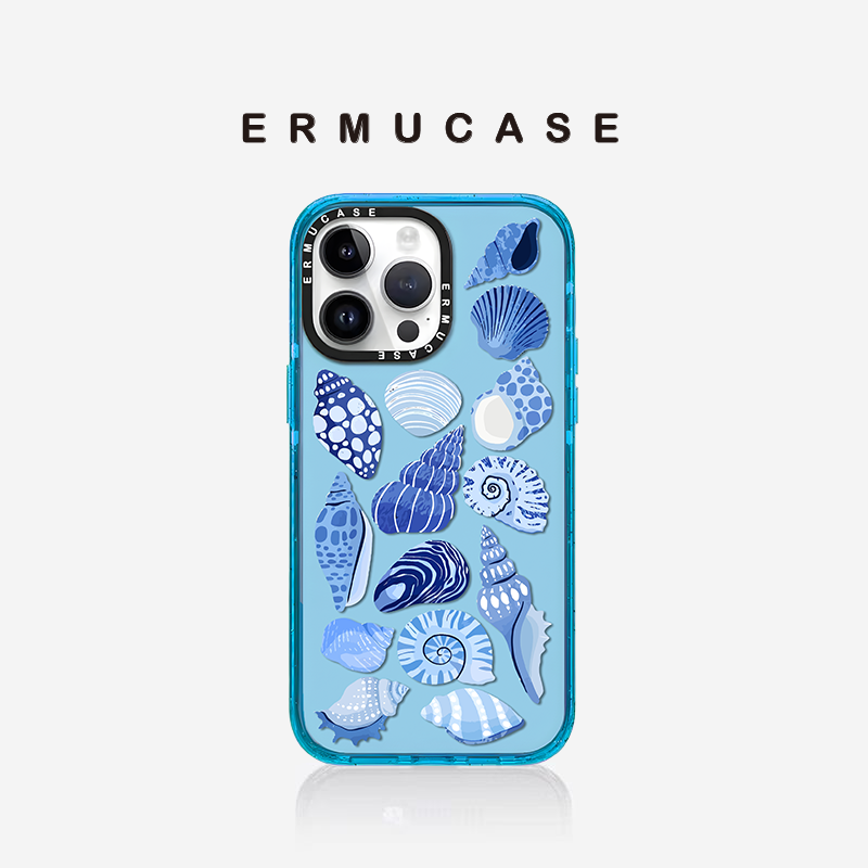 ERMUCASE二木青山原创设计《贝壳海洋印记》适用于苹果iPhone16ProMax/15ProMax/14Pro/13ProMax手机壳