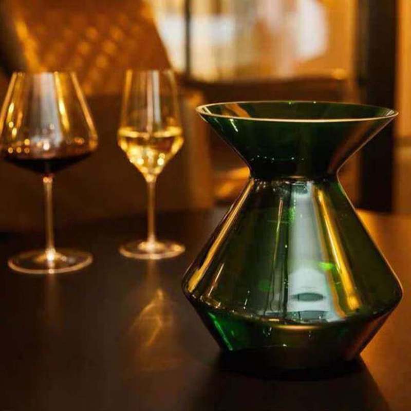 小号绿色品酒用红酒吐酒壶家用吐酒器吐酒桶吐酒杯无铅水晶玻璃