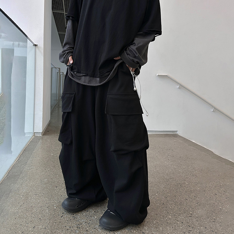 ANAN韩国东大门代购高街潮流工装口袋掐褶DANCER运动休闲裤男卫裤,男装,卫裤,淘宝优惠券,粉丝福利购,淘宝优惠卷