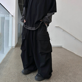 ANAN韩国东大门代购 男卫裤 高街潮流工装 口袋掐褶DANCER运动休闲裤