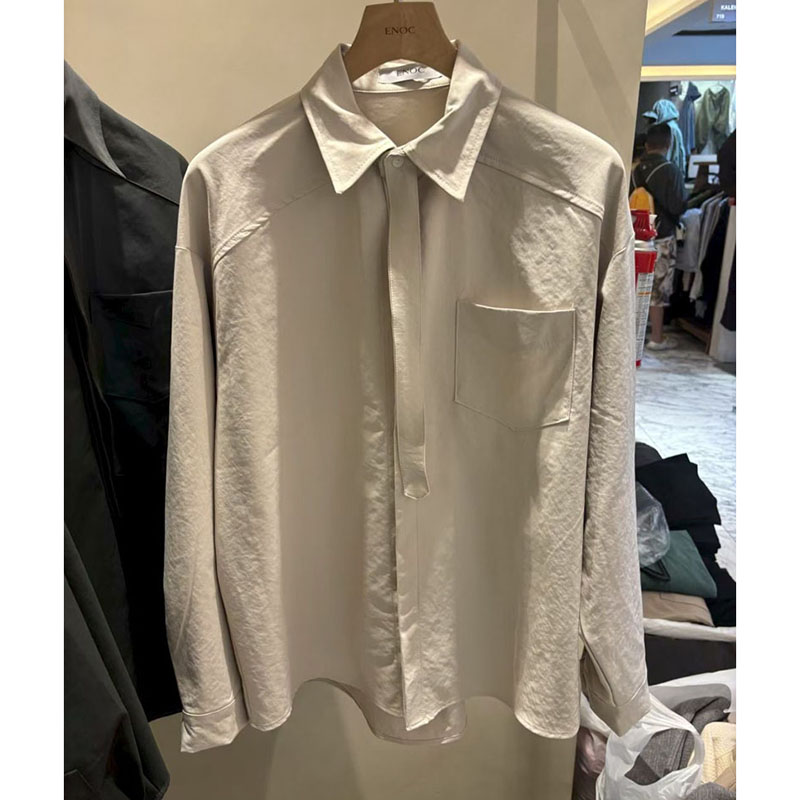 韩国代购长袖拼接男衬衫2件包邮