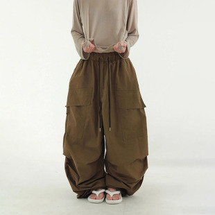 big pocket banding 男女款 balloon 休闲裤 tuck 韩国代购 pin