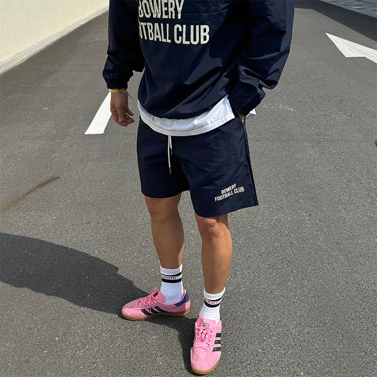 韩国东大门代购时尚夏季潮流字母football学院风运动休闲短裤男