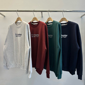 新款 ANAN韩国东大门代购 春季 DEAR简约字母学院风套头休闲卫衣男