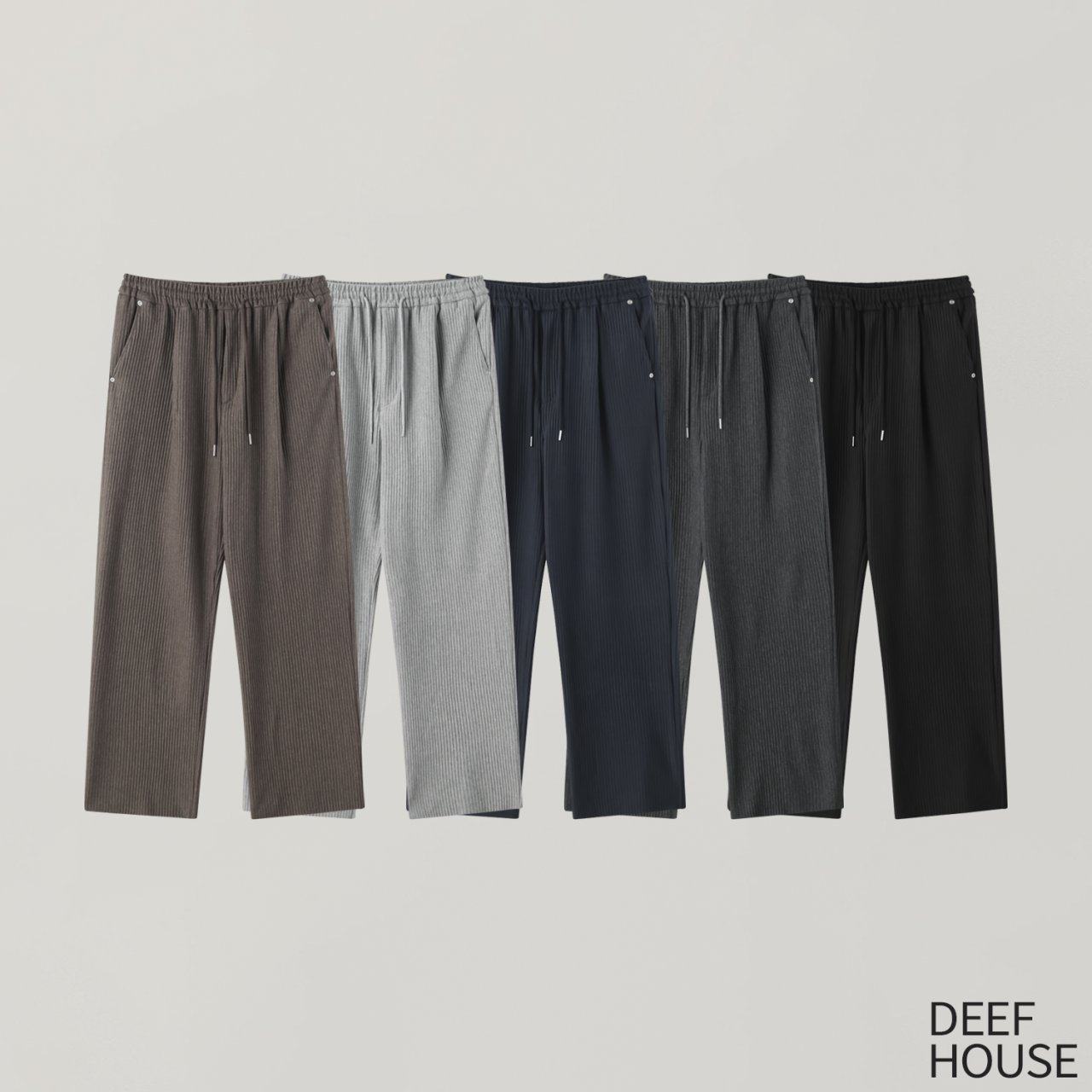 韩国代购高品纹理舒适百搭休闲裤