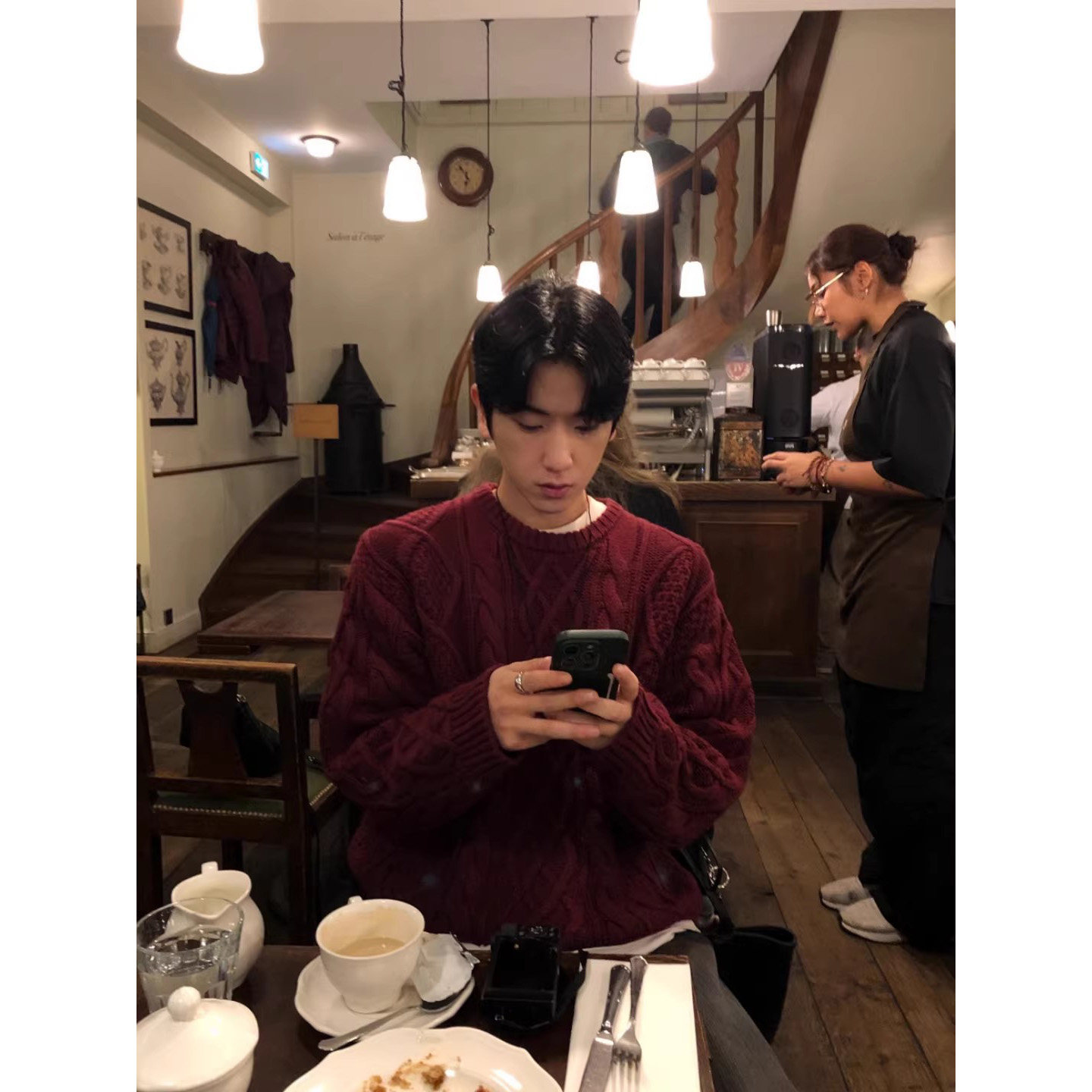 韩国东大门代购秋冬高档麻花纹羊毛混纺复古休闲套头针织衫毛衣男,男装,针织衫/毛衣,淘宝优惠券,粉丝福利购,淘宝优惠卷