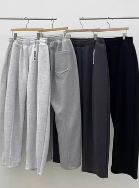 韩国东大门代购SLOWER高档重工百货级拼接运动百搭休闲裤男卫裤