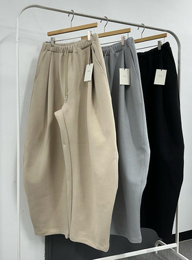 韩国代购Moden高档百货级掐褶复合棉设计师运动弯刀休闲裤男卫裤